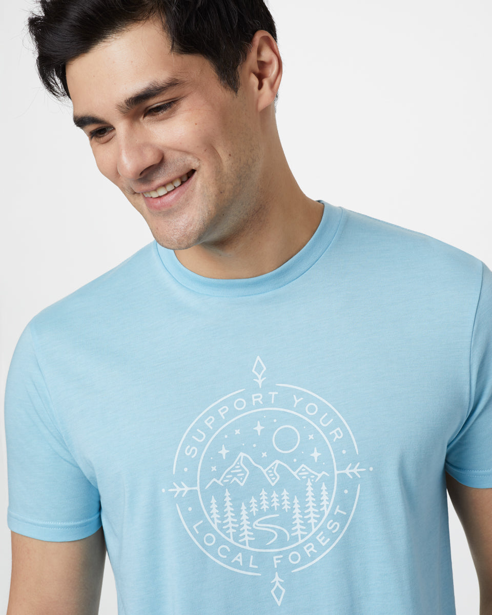 Blue Men's Eco-Friendly Graphic Tee