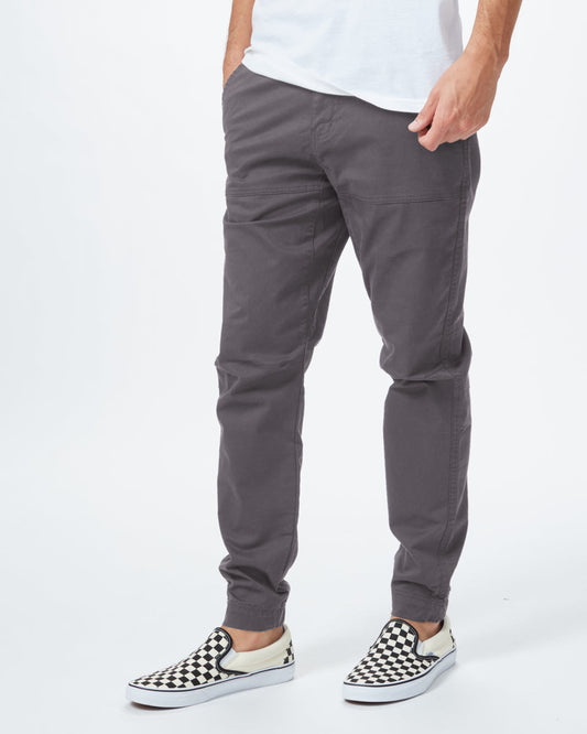 Gray Men's Organic Cotton Twill Joggers