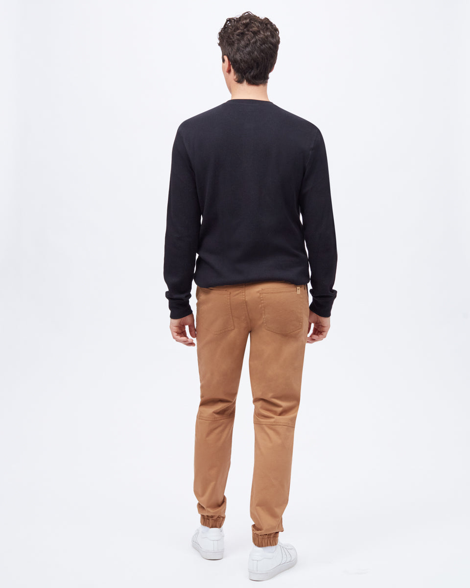 Brown Men's Organic Cotton Twill Joggers