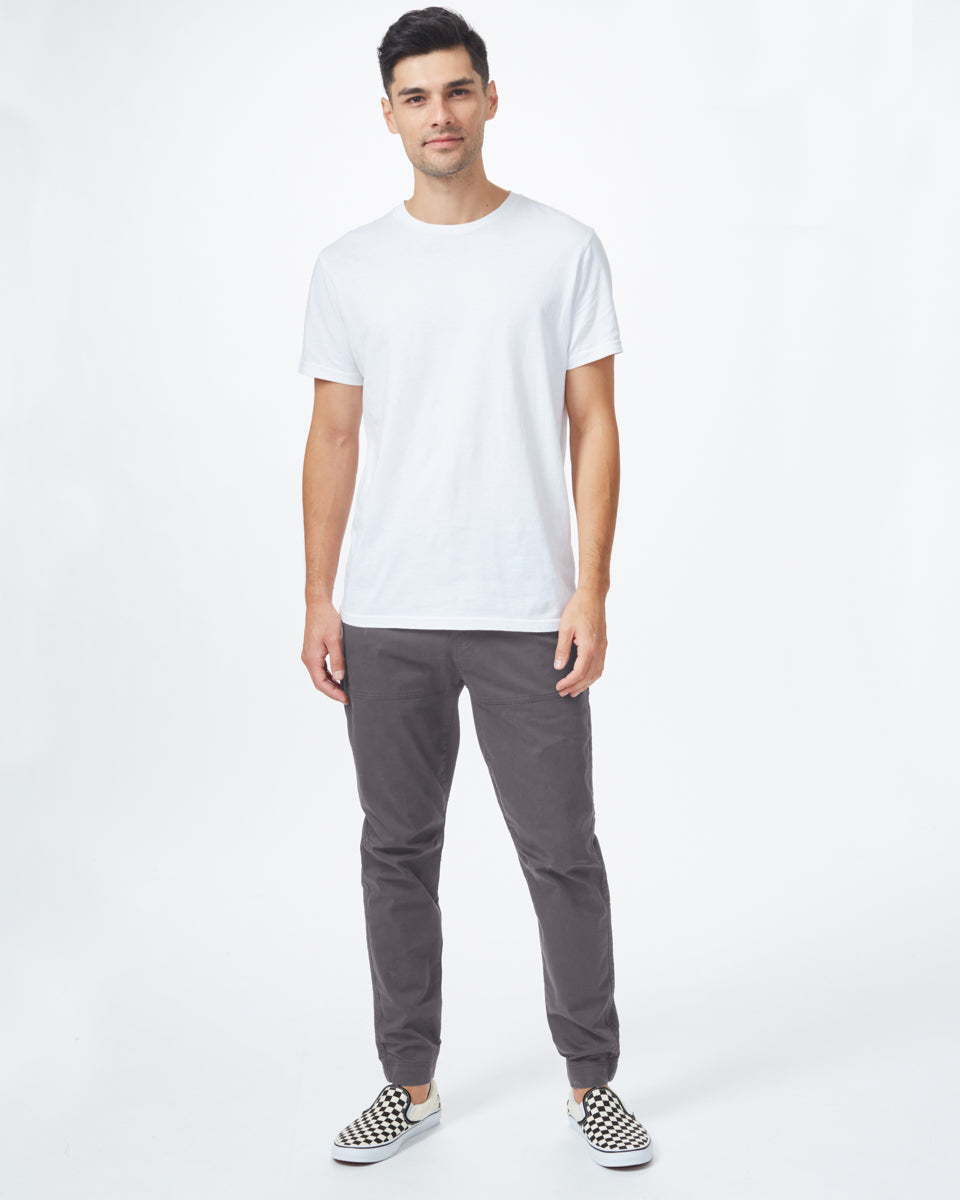 Gray Men's Organic Cotton Twill Joggers
