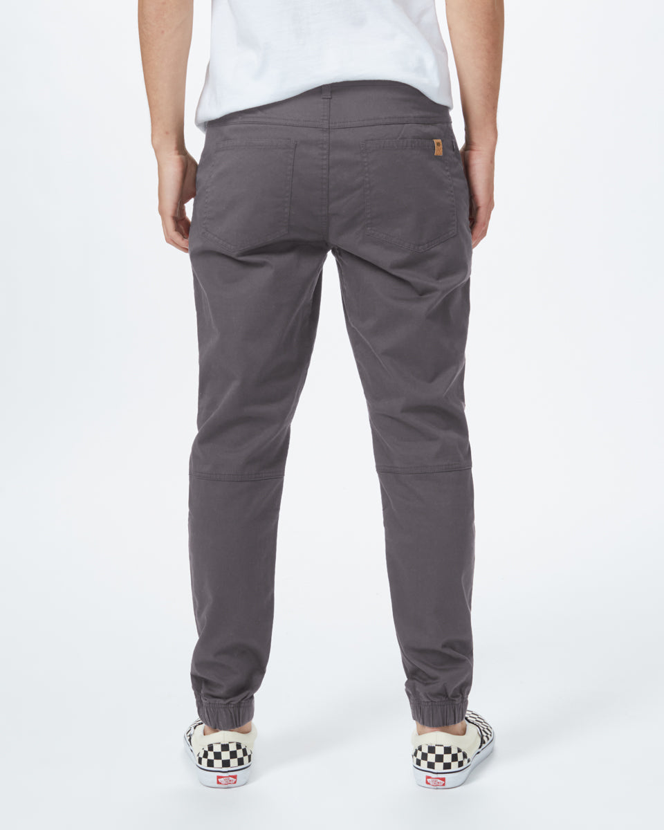 Gray Men's Organic Cotton Twill Joggers