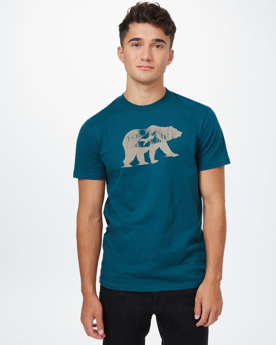 Blue Men's Organic Cotton Graphic Tee