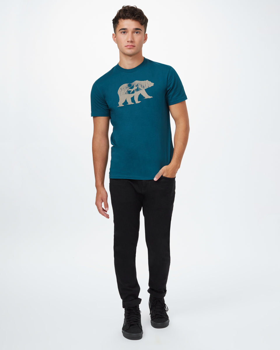 Blue Men's Organic Cotton Graphic Tee