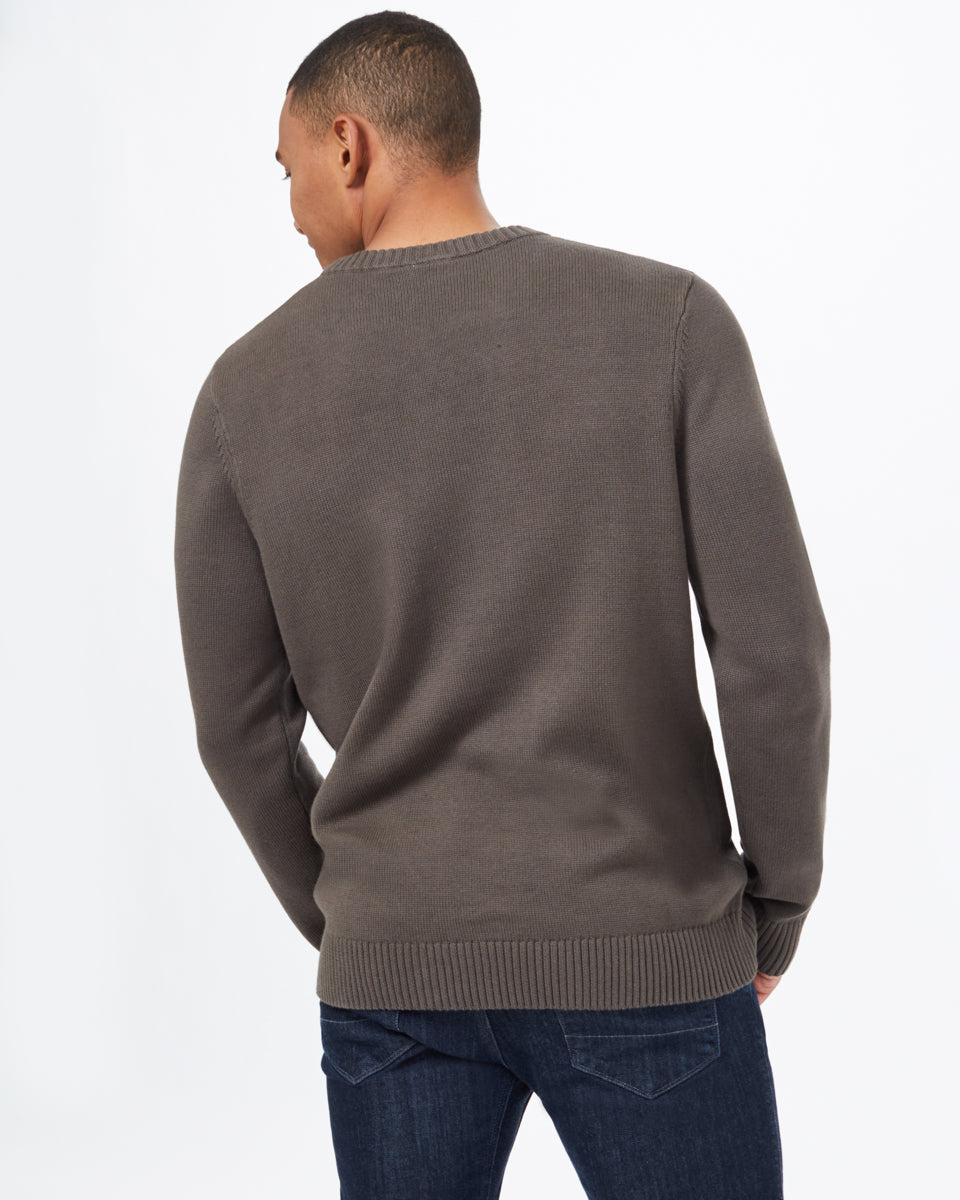 Green Men's Organic Cotton Knit Jumper