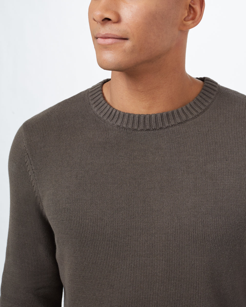 Green Men's Organic Cotton Knit Jumper