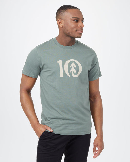 Green Crew Neck Graphic Tee