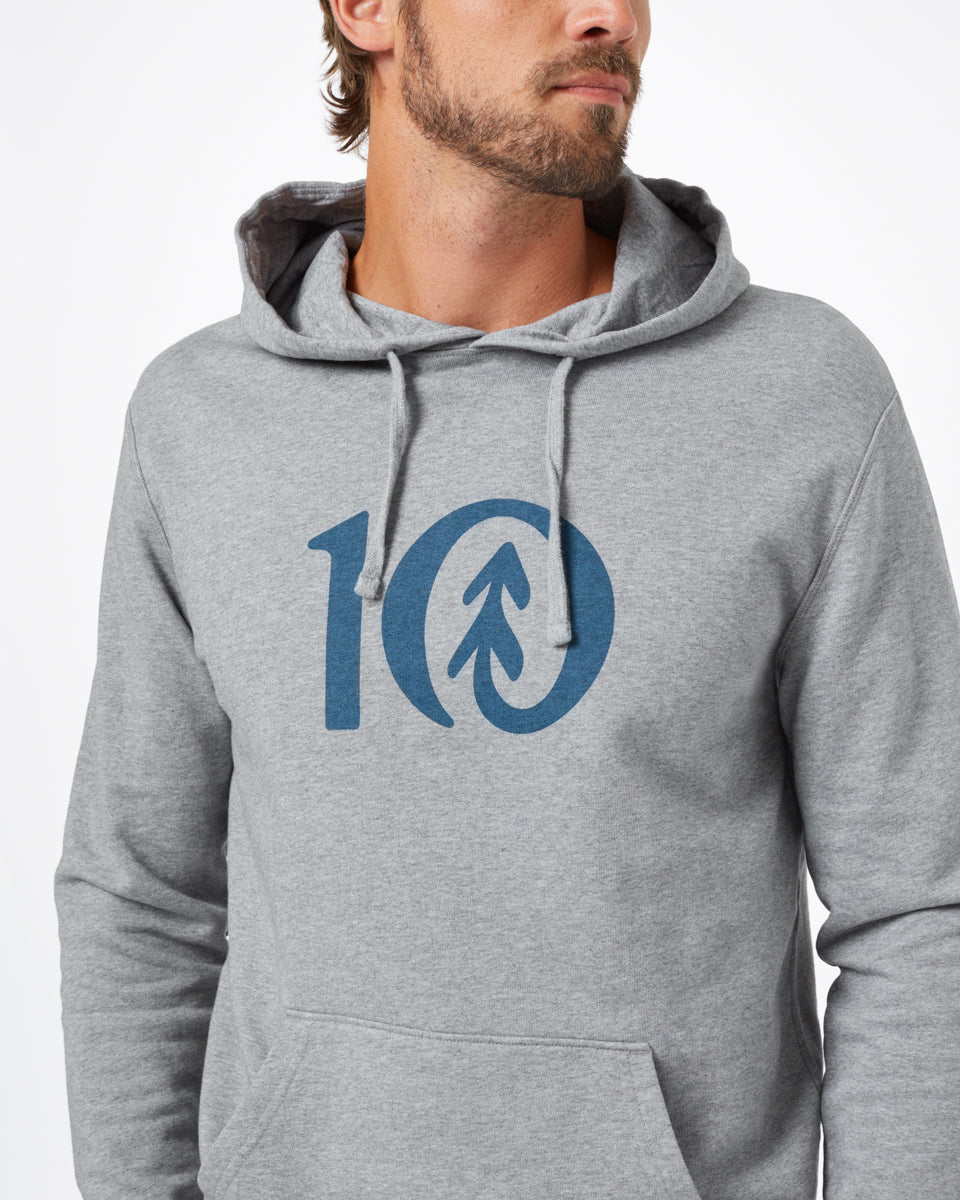 Gray Men's Organic Cotton Pullover Hoodie