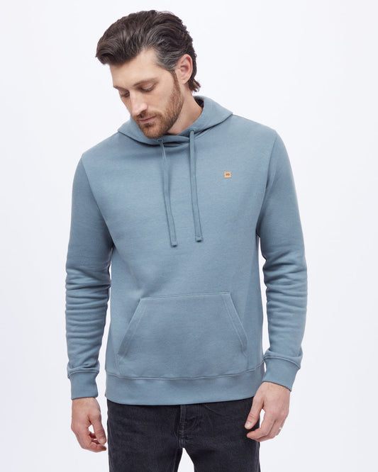 Blue Men's Eco-Friendly Pullover Hoodie