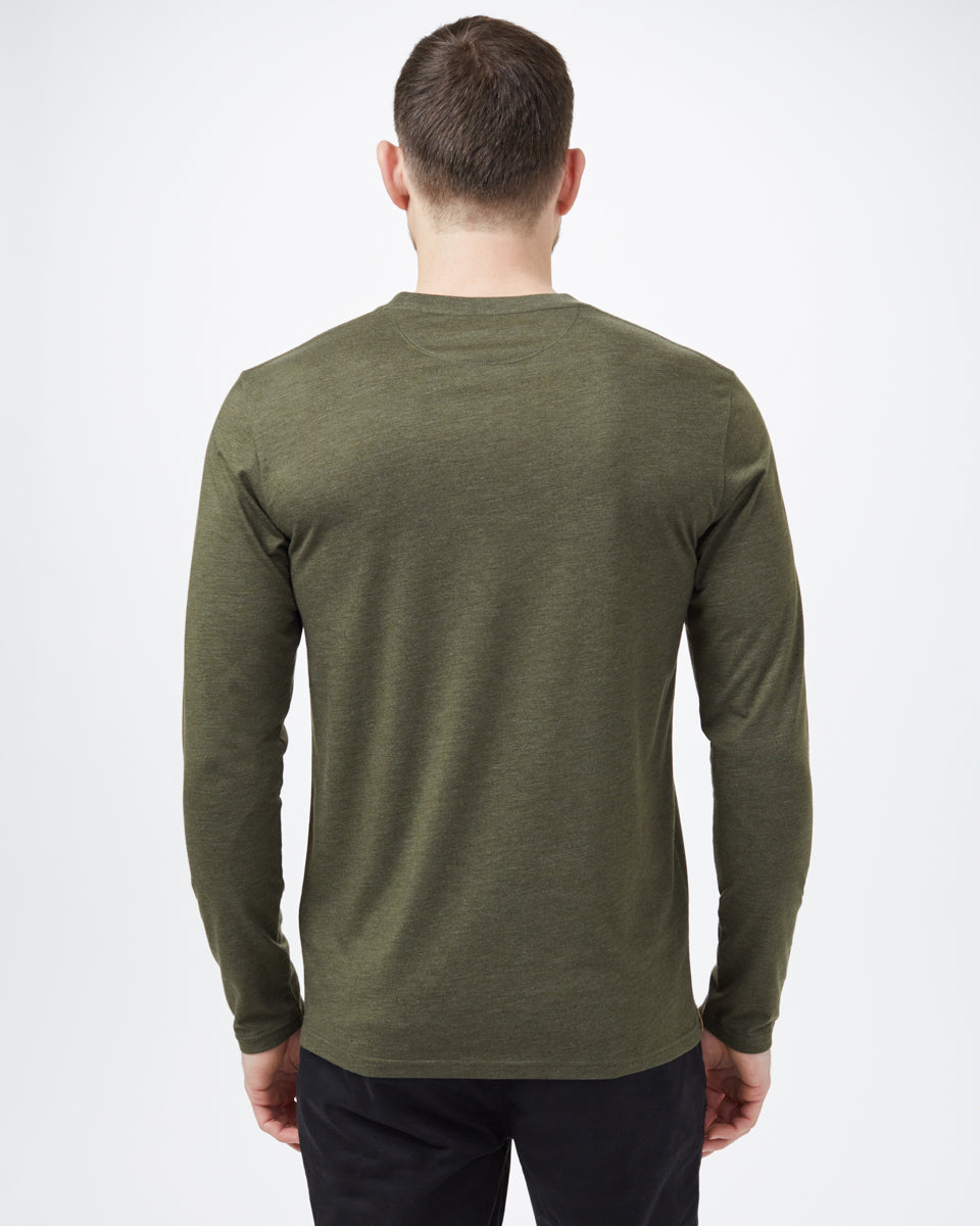 Green Men's Long Sleeve Crew Neck Sweatshirt