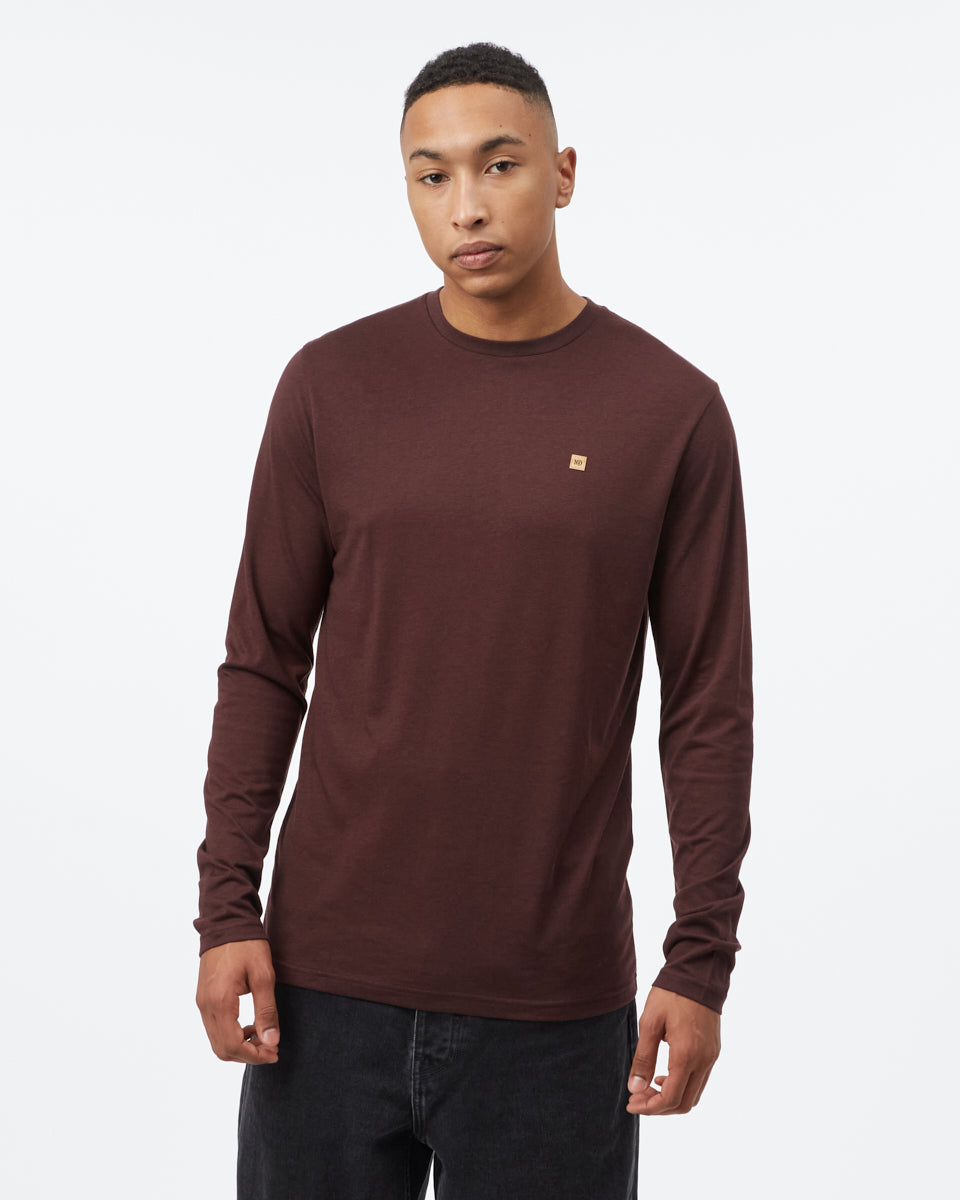 Red Men's Long Sleeve Crew Neck Sweatshirt