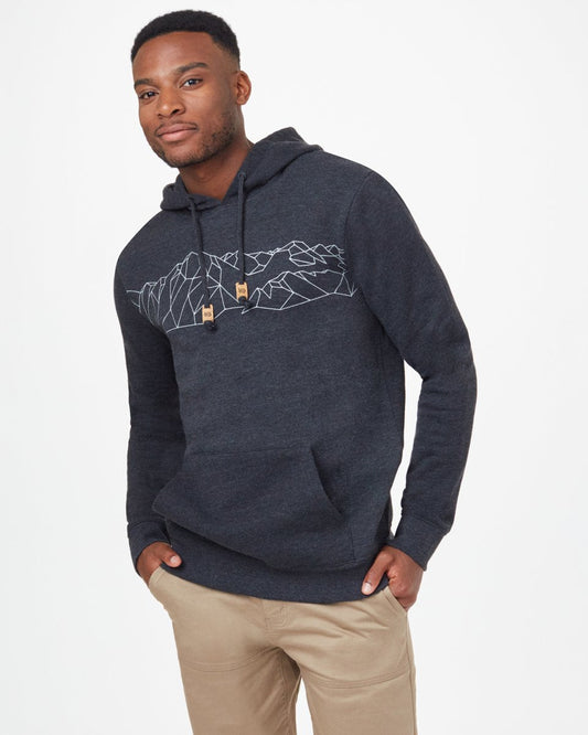 Black Men's Organic Cotton Pullover Hoodie