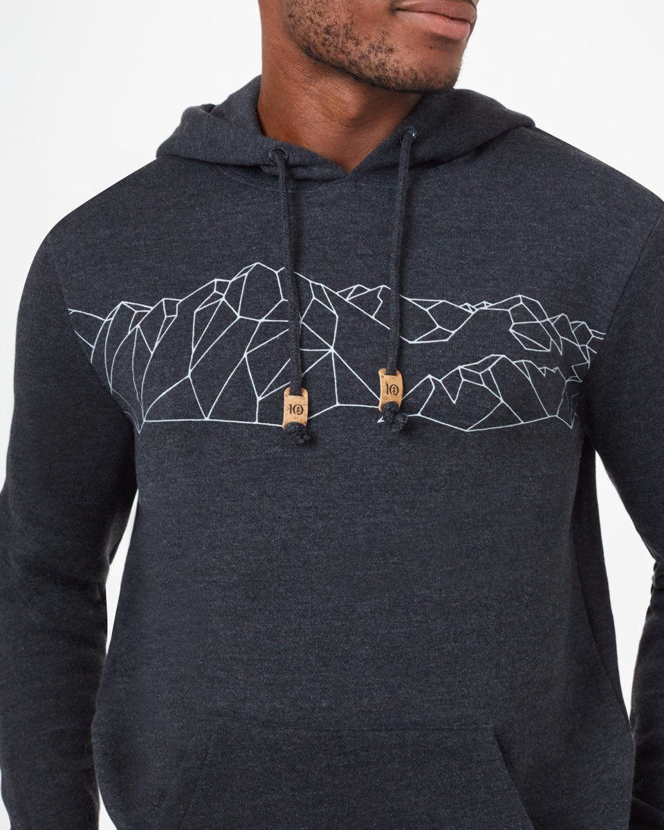 Black Men's Organic Cotton Pullover Hoodie