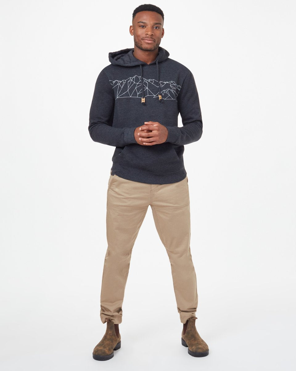 Black Men's Organic Cotton Pullover Hoodie