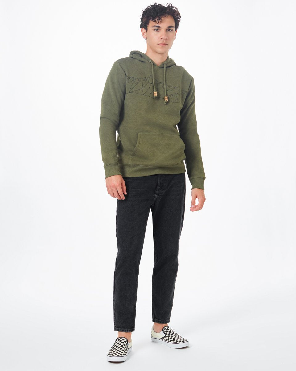 Green Men's Organic Cotton Pullover Hoodie