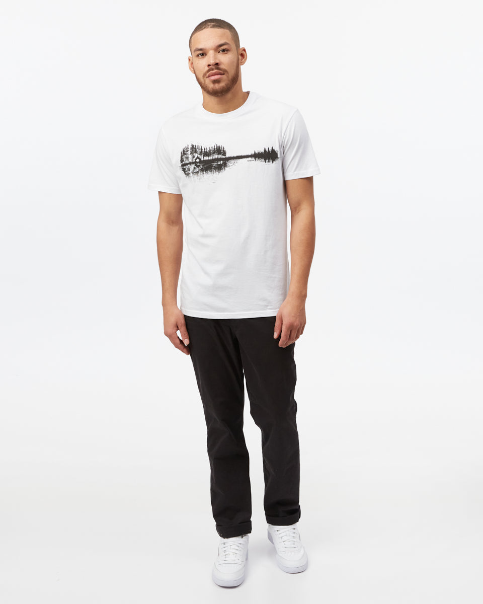 White Men's Organic Cotton Graphic Tee