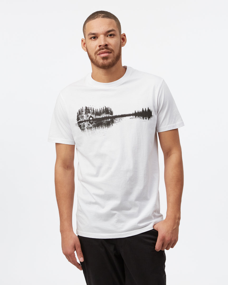 White Men's Organic Cotton Graphic Tee