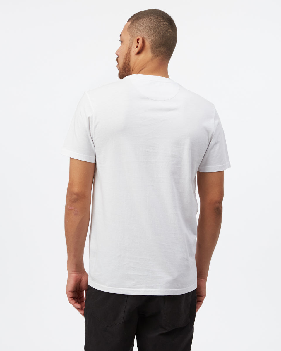 White Men's Organic Cotton Graphic Tee