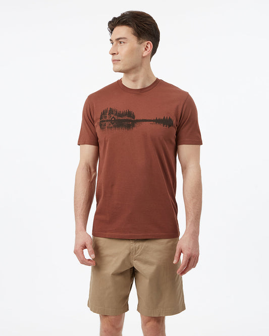 Red Men's Organic Cotton Graphic Tee