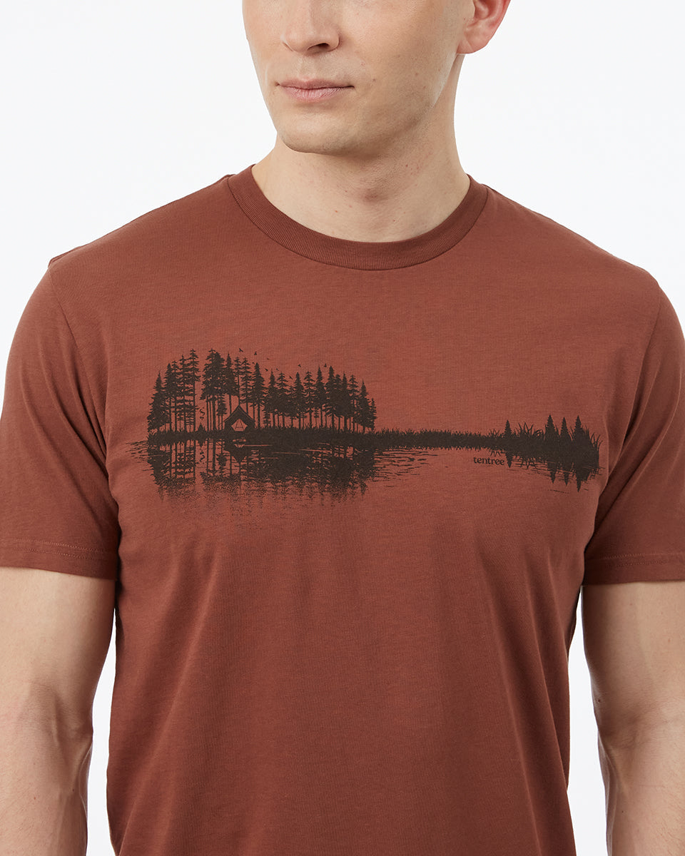 Red Men's Organic Cotton Graphic Tee