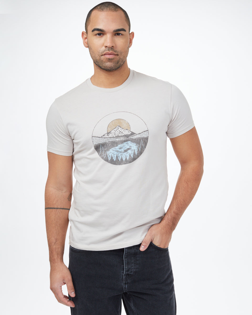 Gray Organic Cotton Crew Neck T-Shirt