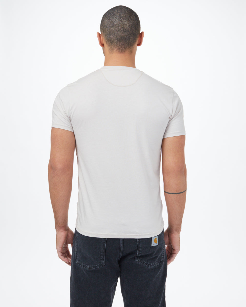 Gray Organic Cotton Crew Neck T-Shirt