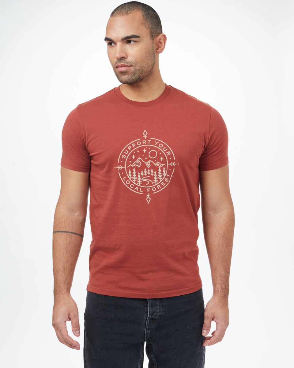 Red Men's Organic Cotton Graphic Tee