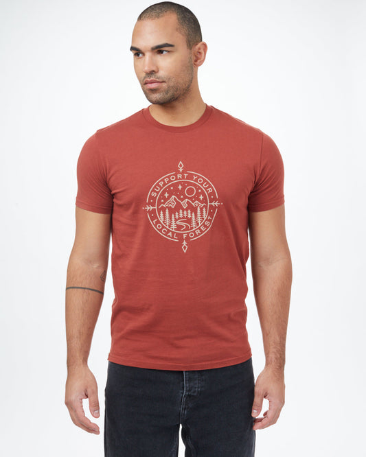 Red Men's Organic Cotton Graphic Tee