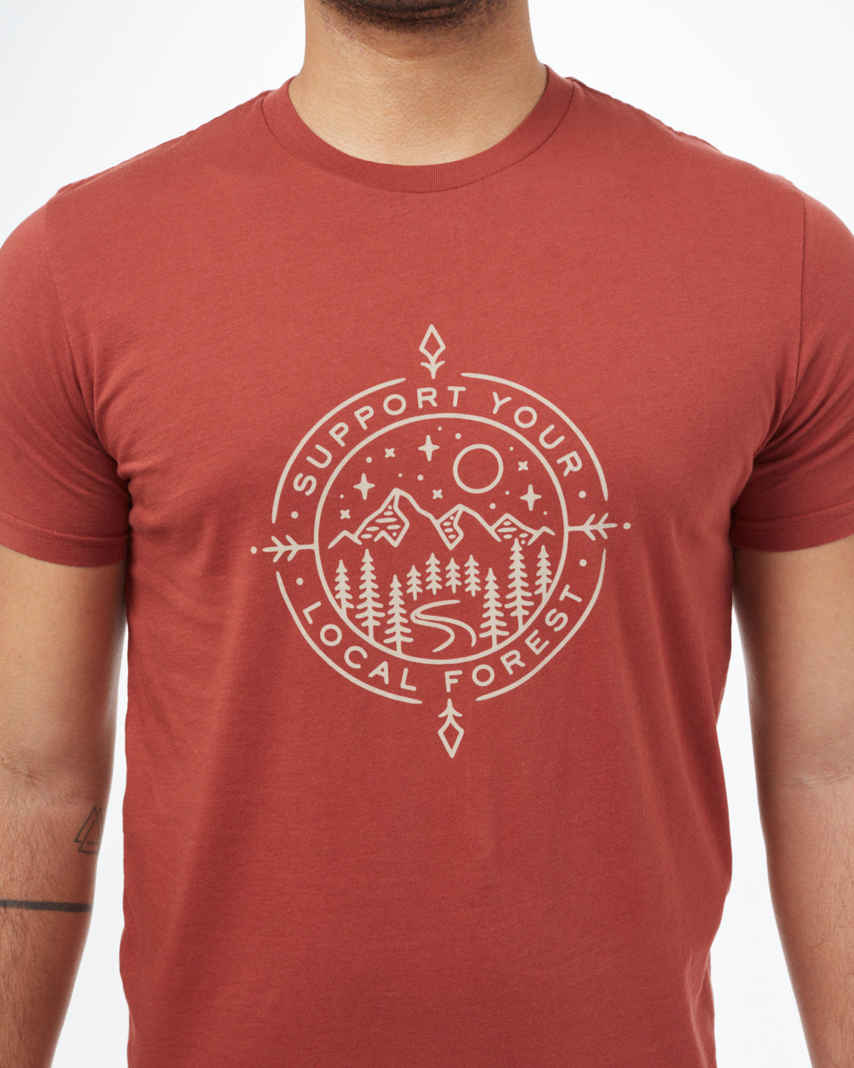 Red Men's Organic Cotton Graphic Tee