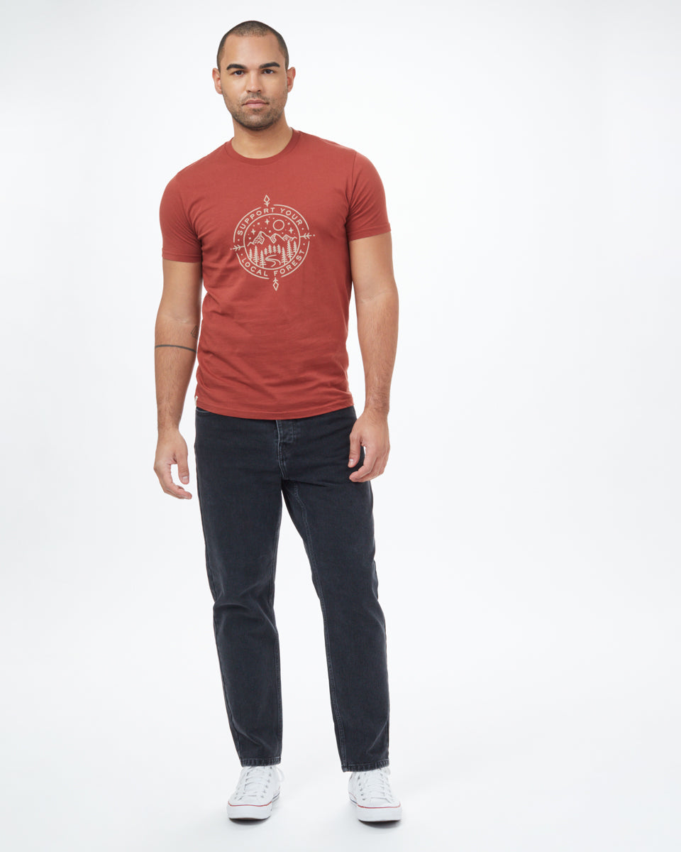 Red Men's Organic Cotton Graphic Tee