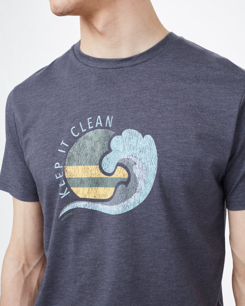 Gray Men's Crew Neck Graphic Tee