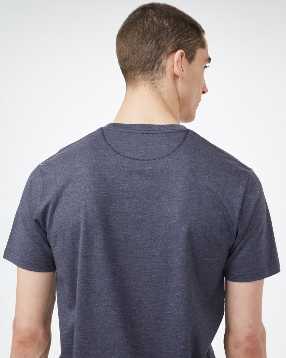 Gray Men's Crew Neck Graphic Tee