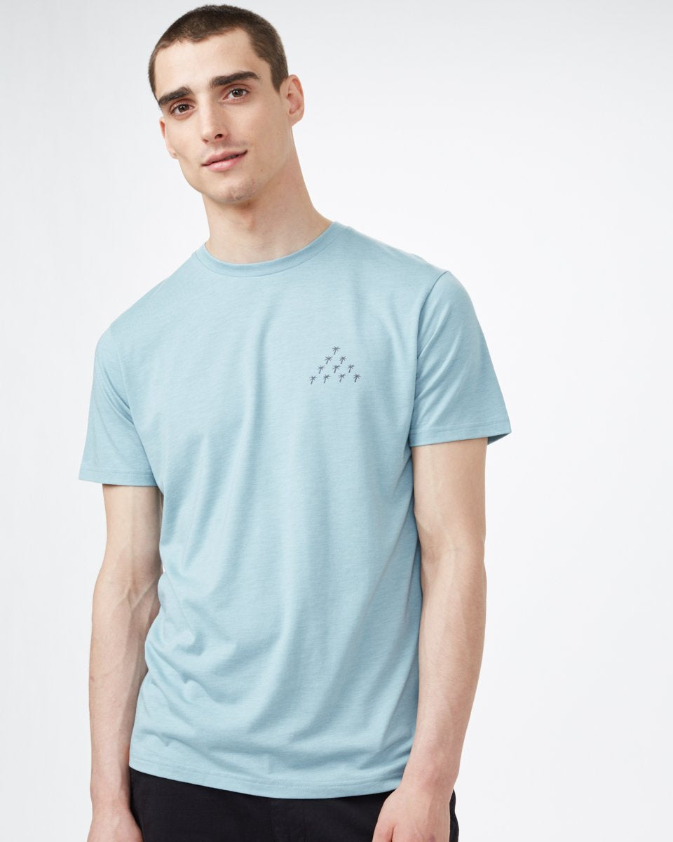 Blue Crew Neck Graphic Tee