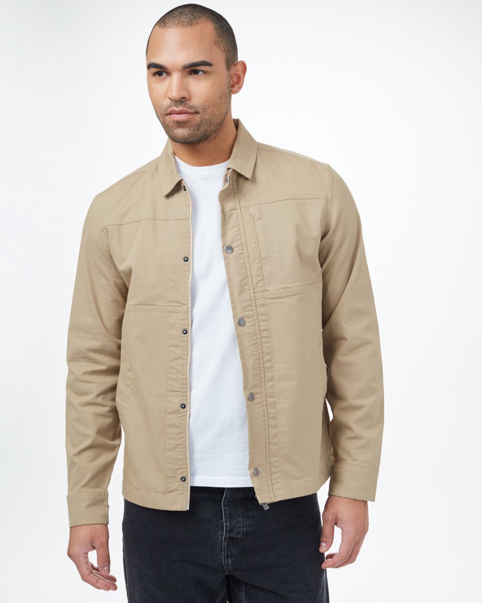 Beige Men's Organic Cotton Work Jacket