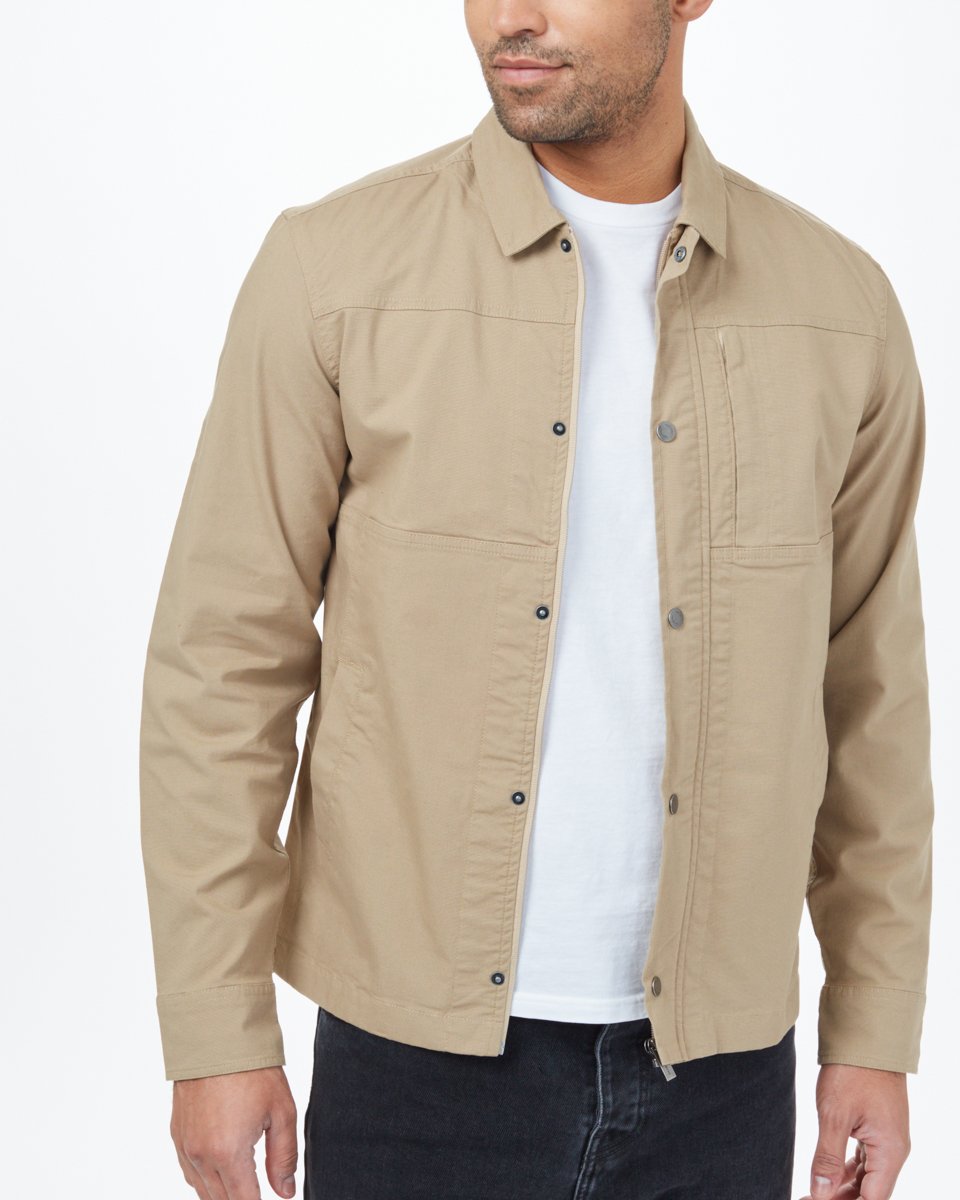 Beige Men's Organic Cotton Work Jacket