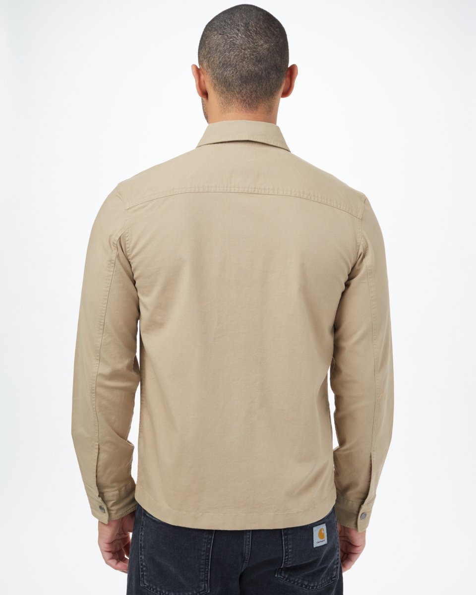 Beige Men's Organic Cotton Work Jacket