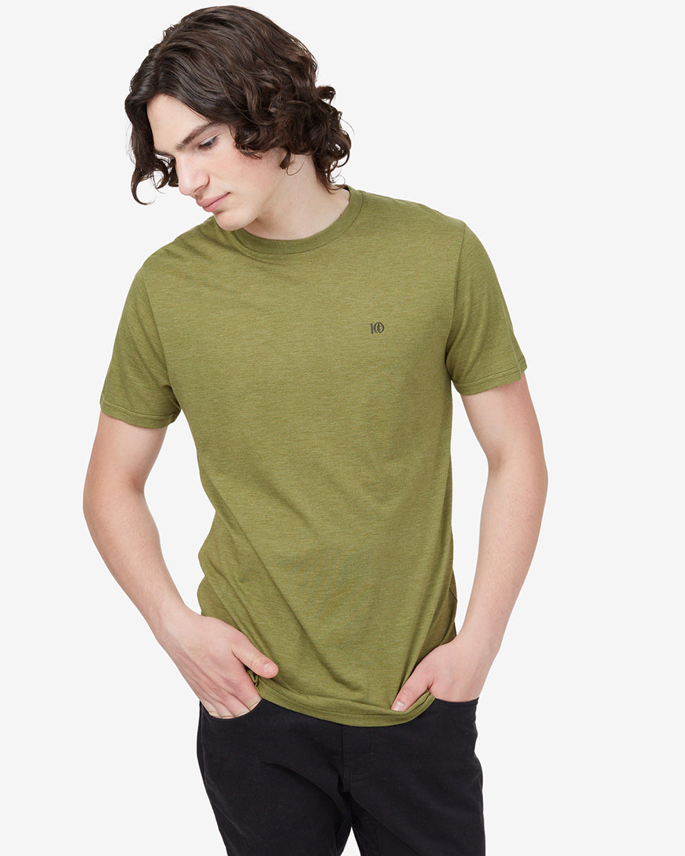 Green Embroidered Graphic Tee