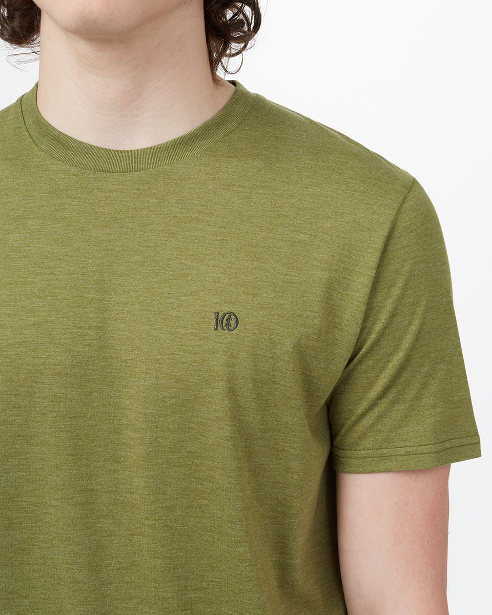 Green Embroidered Graphic Tee