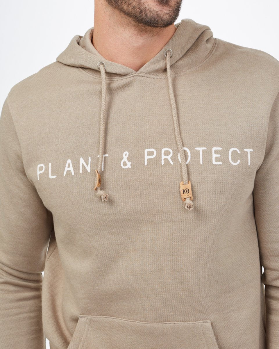 Beige Men's Graphic Hoodie