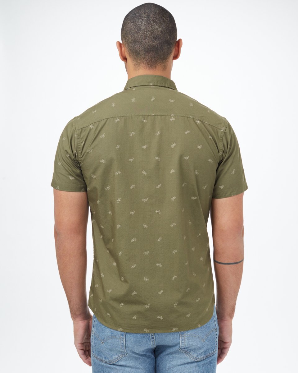 Green Men's Button Up Shirt