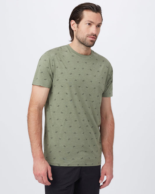 Green Organic Cotton Crew Neck Tee