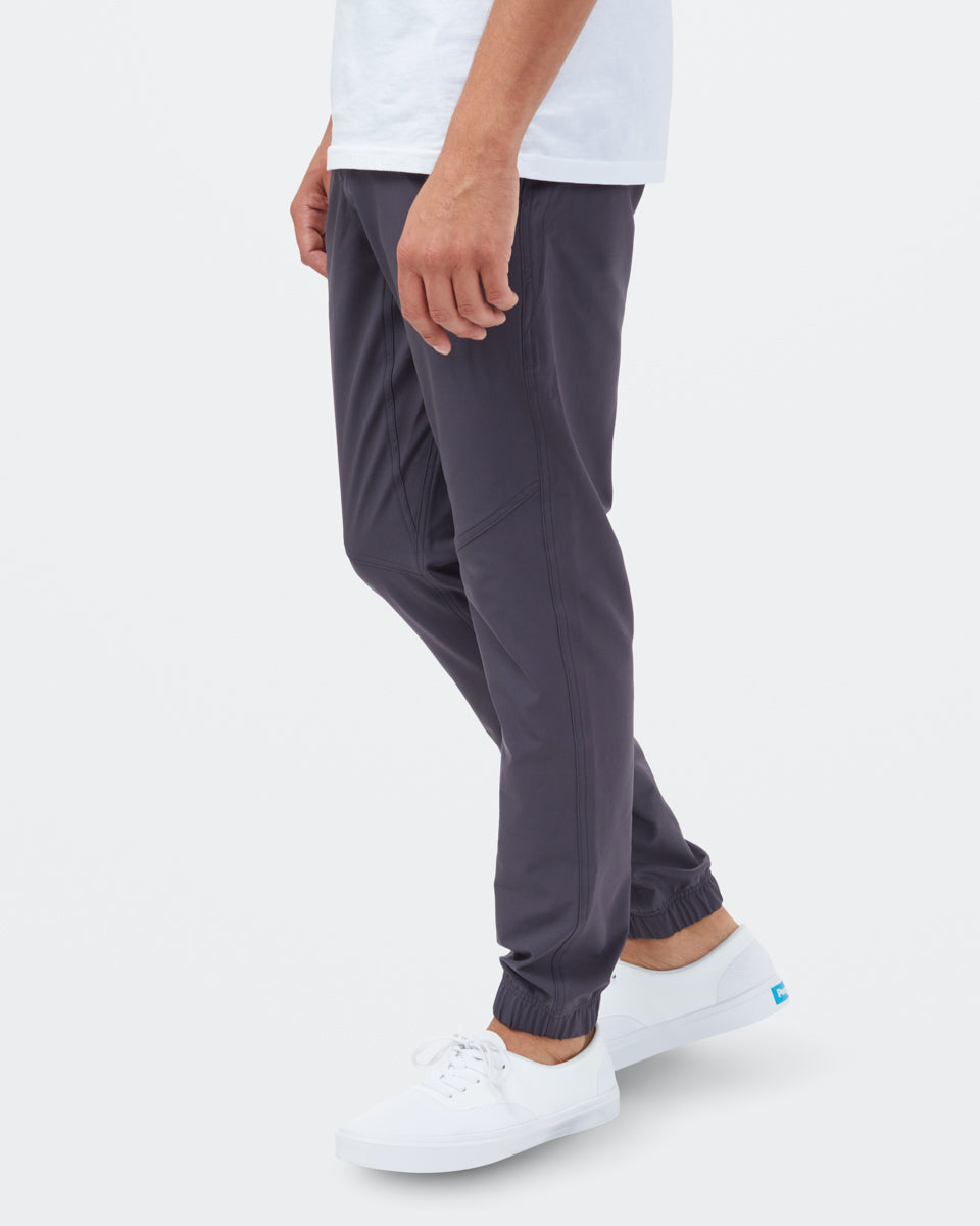 Gray Mens Recycled Polyester Joggers