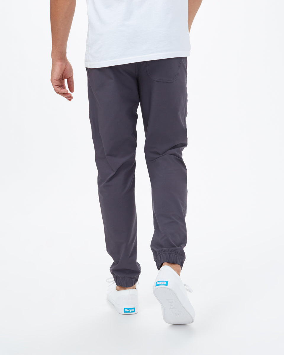 Gray Mens Recycled Polyester Joggers