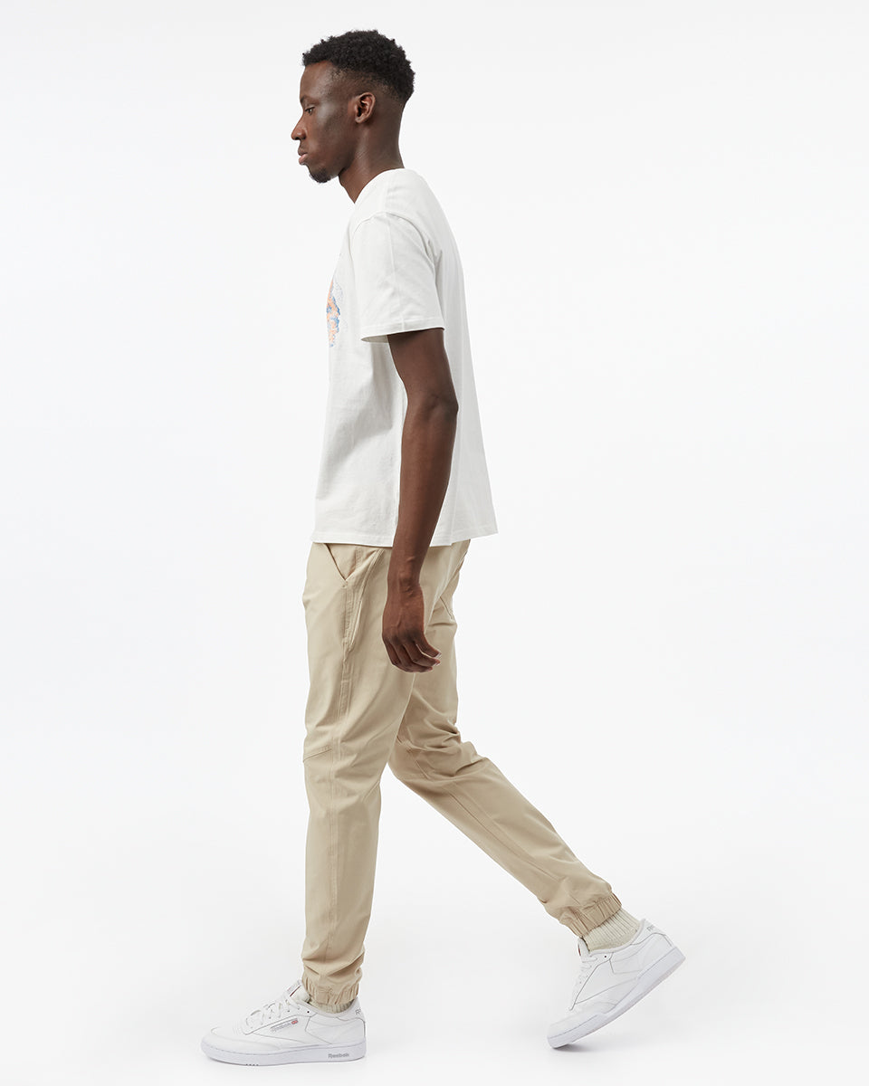 Beige Men's Recycled Polyester Jogger