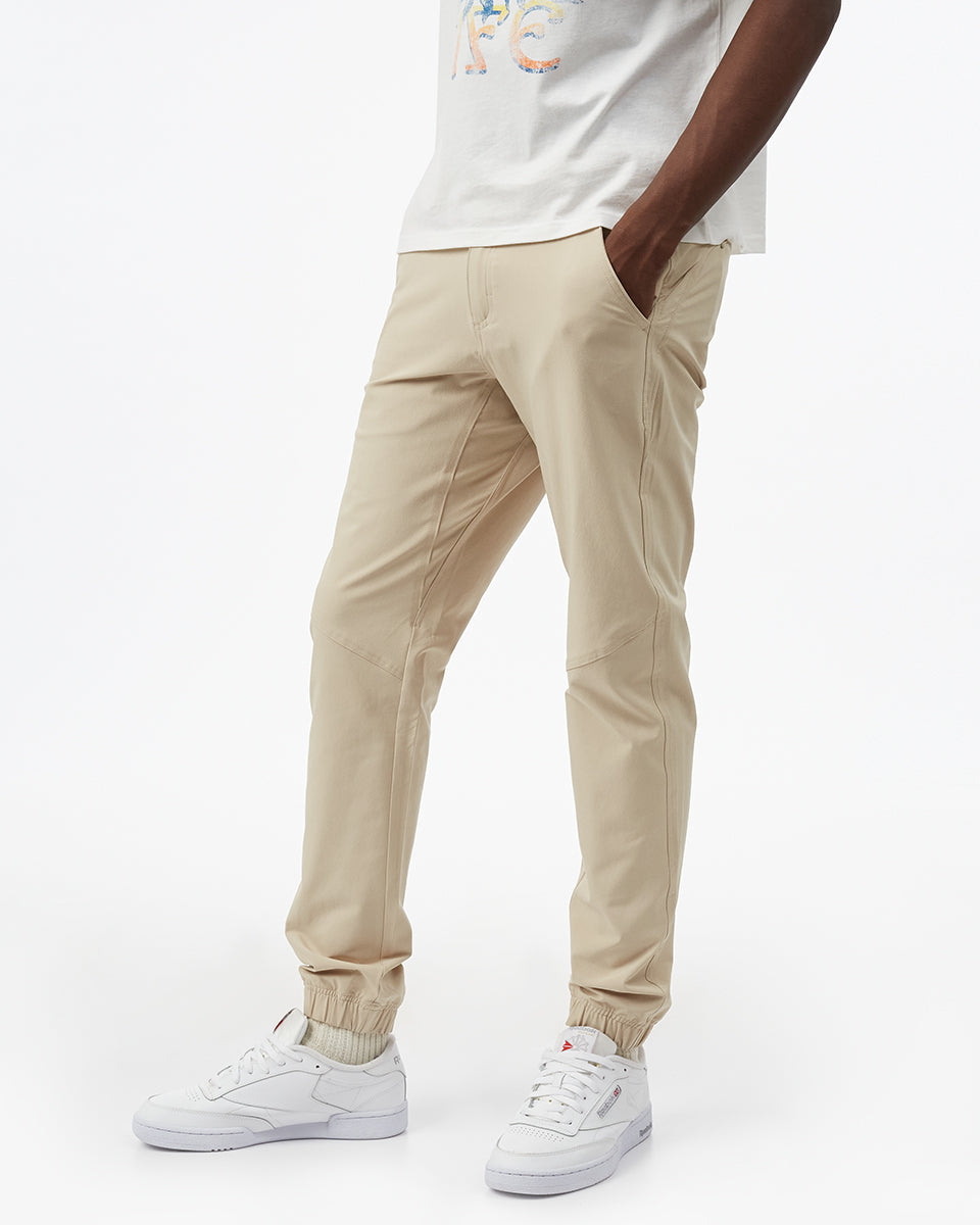 Beige Men's Recycled Polyester Jogger