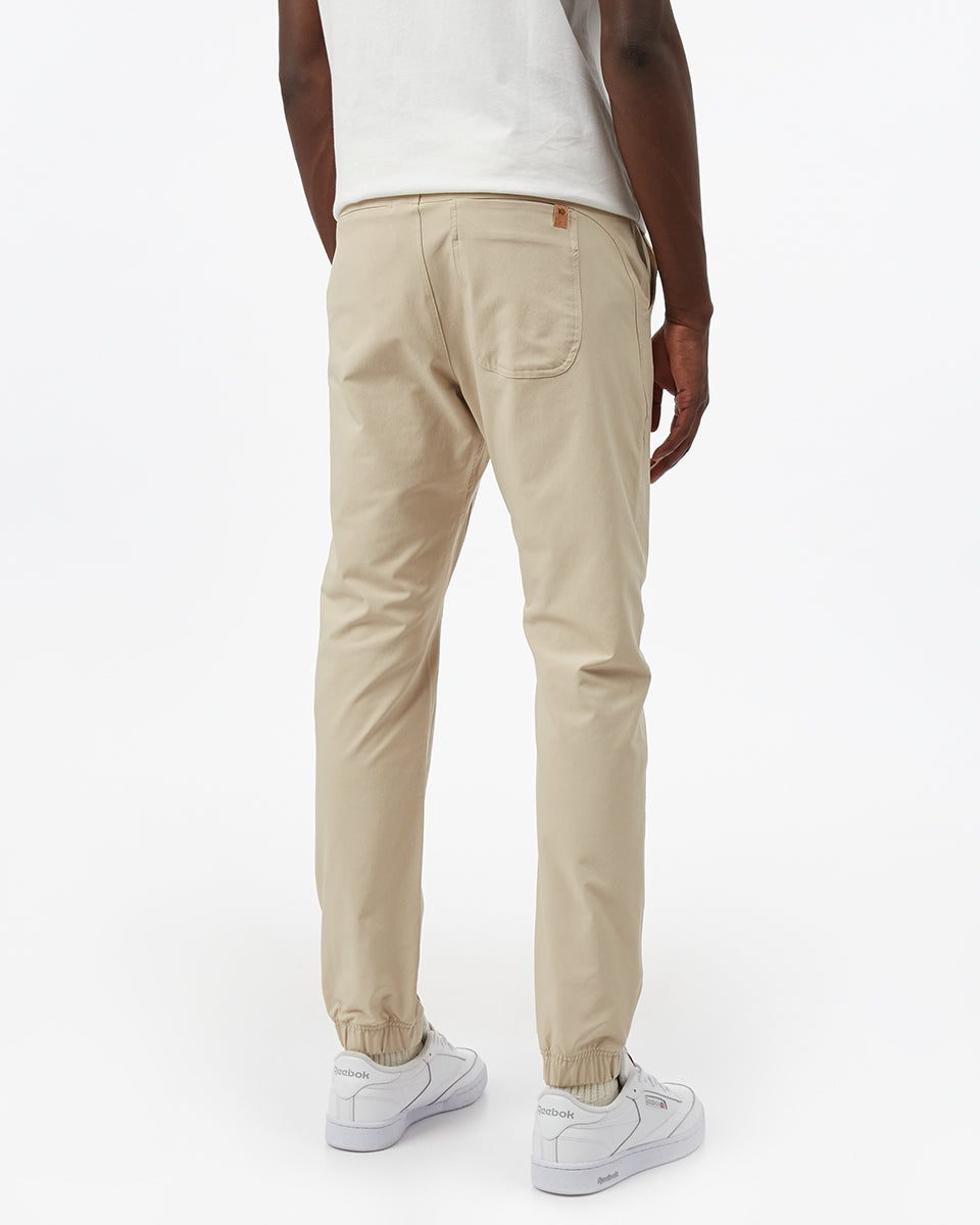 Beige Men's Recycled Polyester Jogger