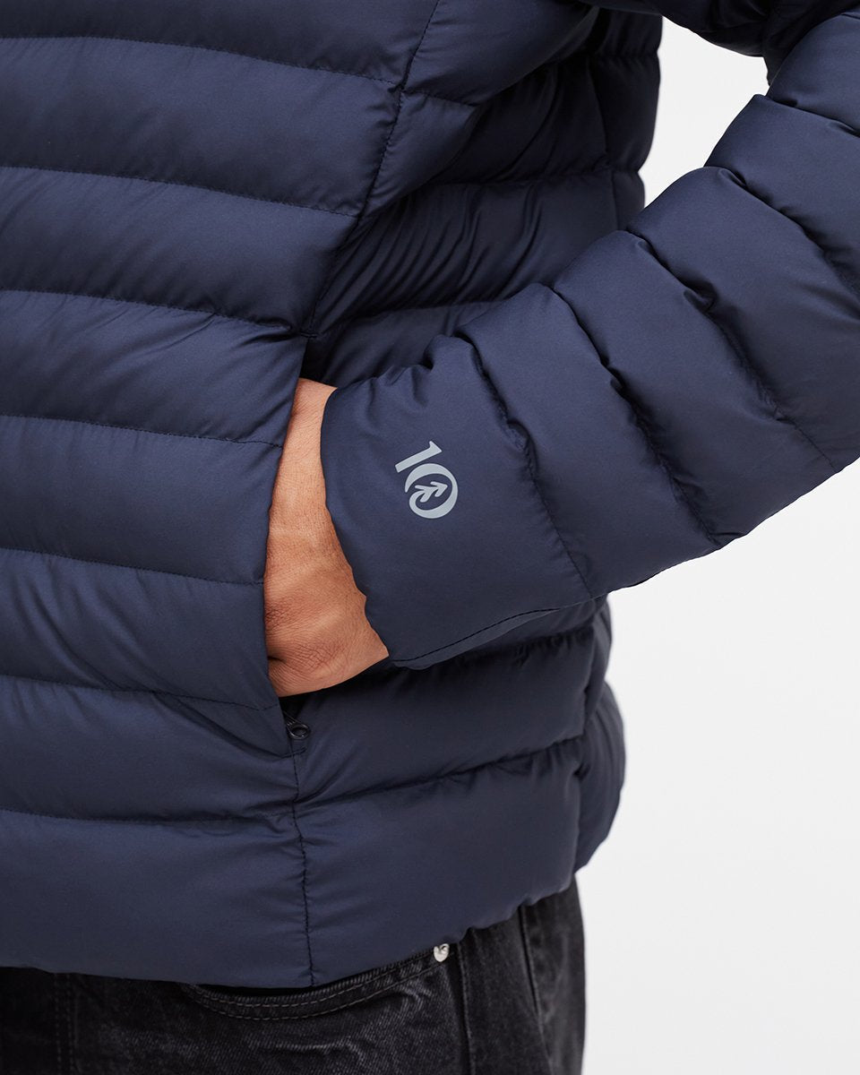 Blue Men's Packable Puffer Jacket