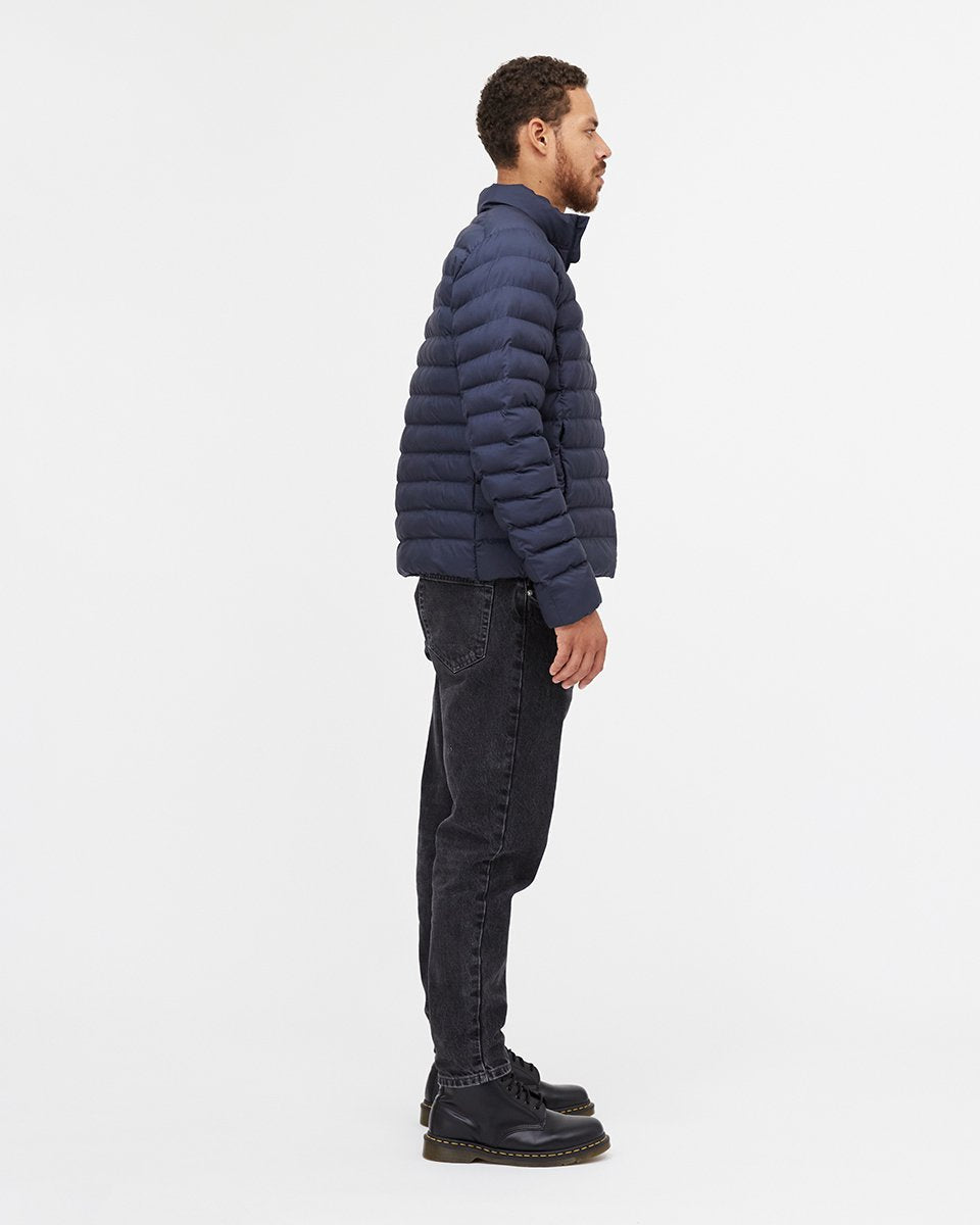 Blue Men's Packable Puffer Jacket