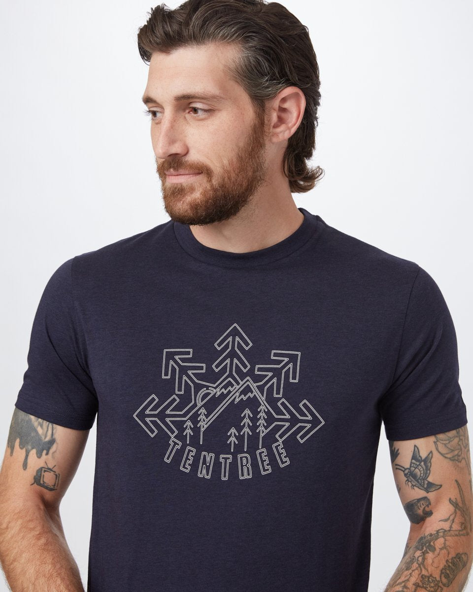 Blue Mountain Crew Neck Graphic Tee