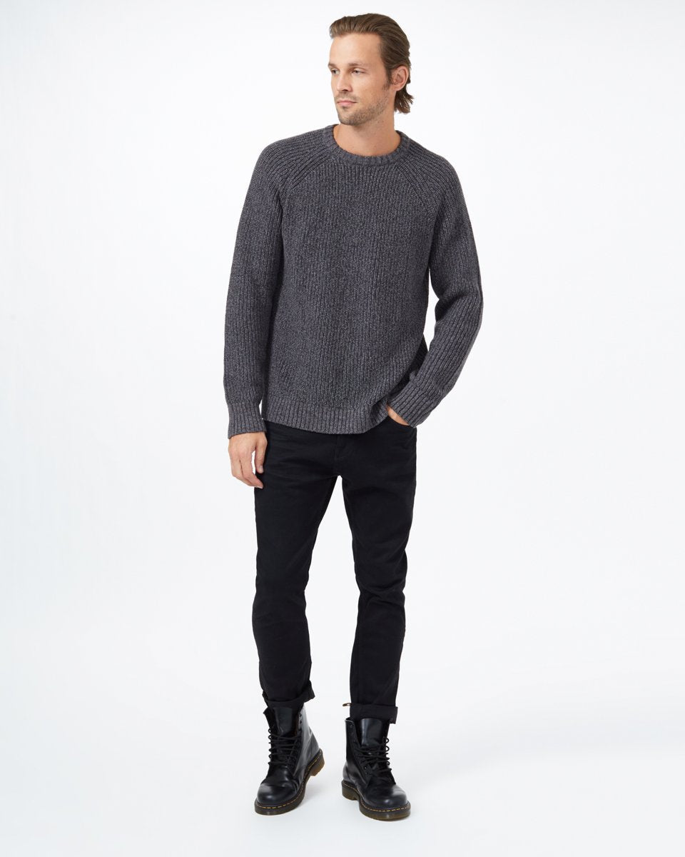 Gray Men's Knit Crew Neck Jumper