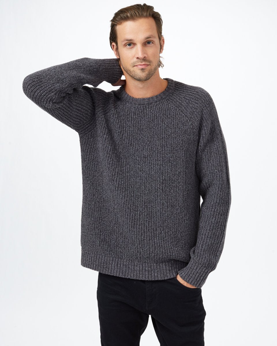 Gray Men's Knit Crew Neck Jumper